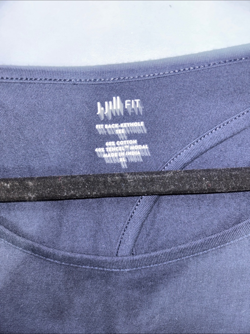 J. Jill FIT Indigo Scoop Neck Tee